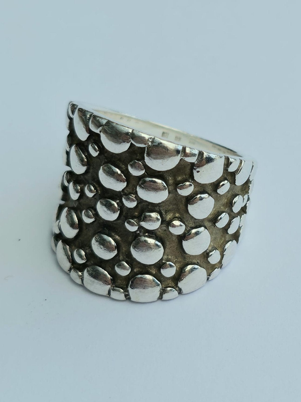 Zilveren Modernistische Ring, Verzenden, ., Zo goed als nieuw, Dame