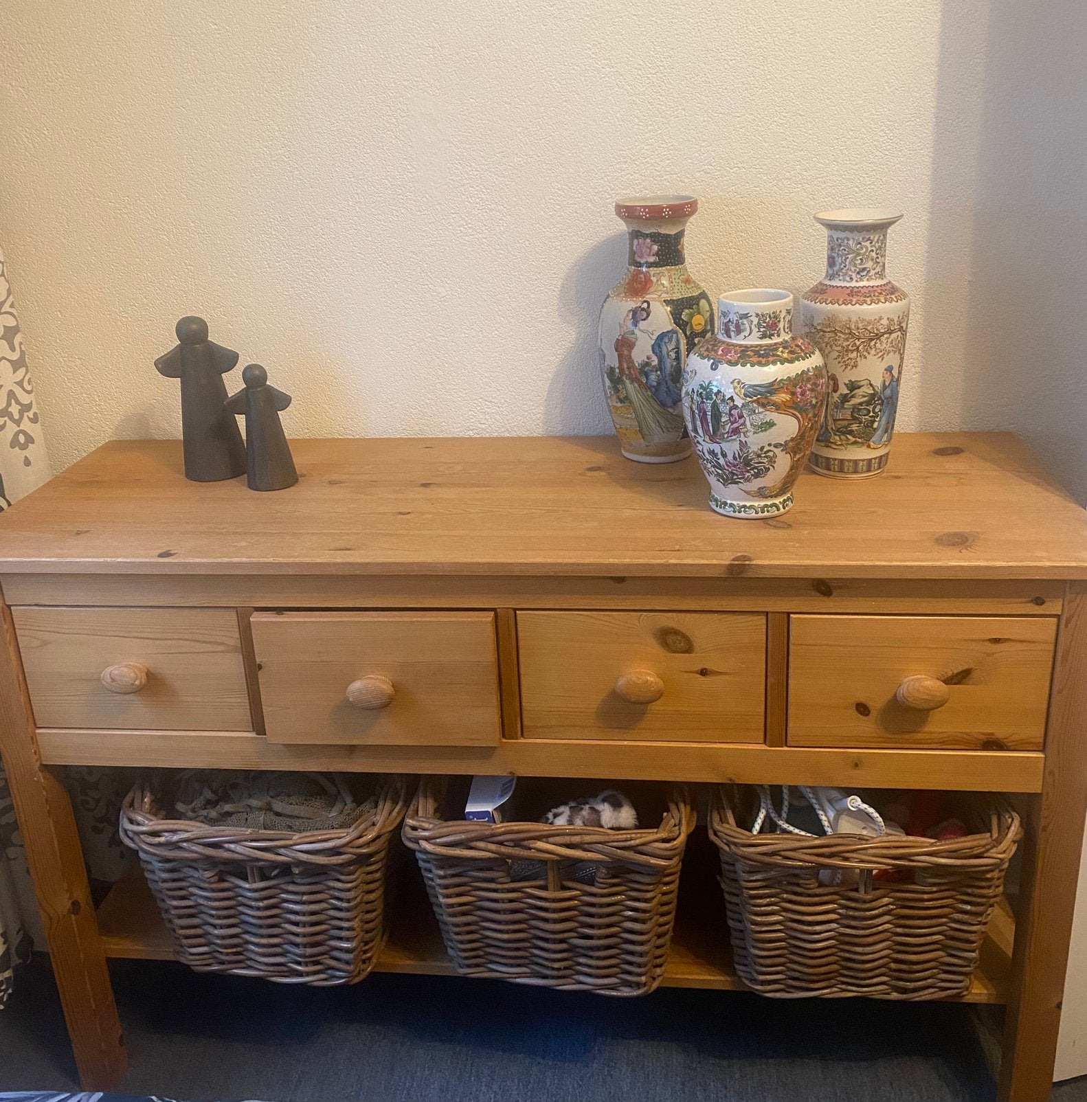 Side table met 3 manden, Huis en Inrichting, Tafels | Sidetables, Ophalen, 100 tot 150 cm, Zo goed als nieuw, 25 tot 50 cm