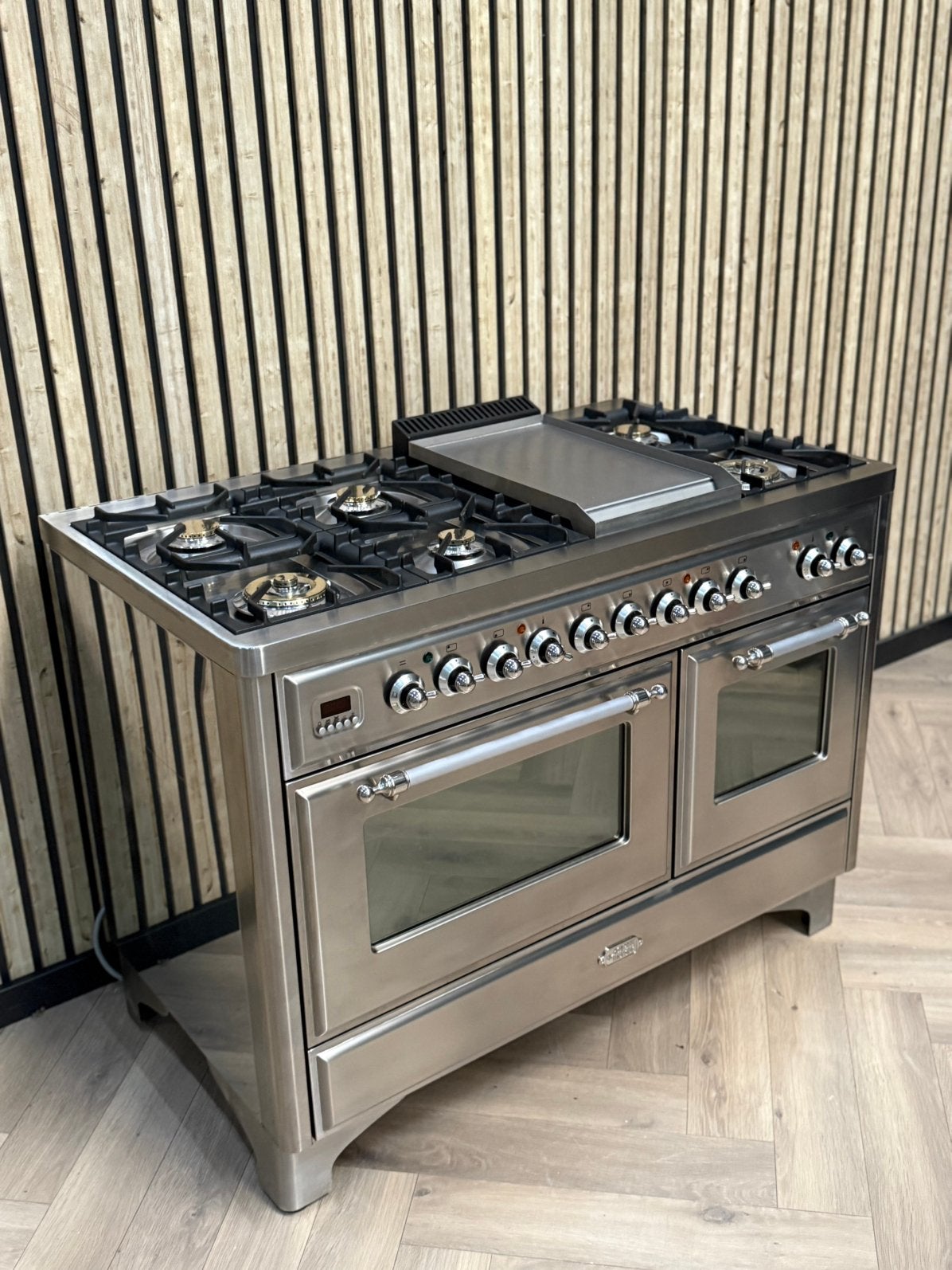 Prachtige Boretti Majestic 120cm Inox + Frytop, Witgoed en Apparatuur, Warmhoudplaat, 60 cm of meer, Ophalen of Verzenden, Gas