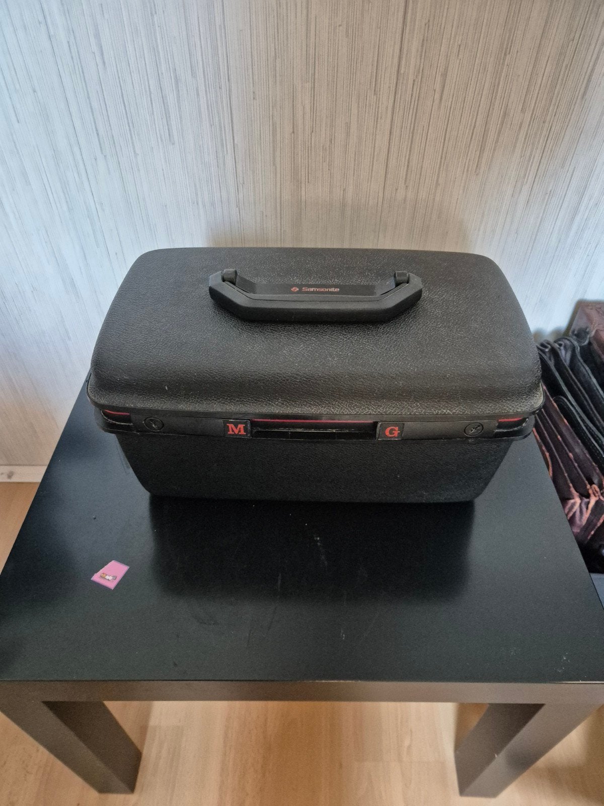 Robuuste Samsonite beautycase met 2 sleutels, Gebruikt, Zwart, Met slot, Ophalen of Verzenden