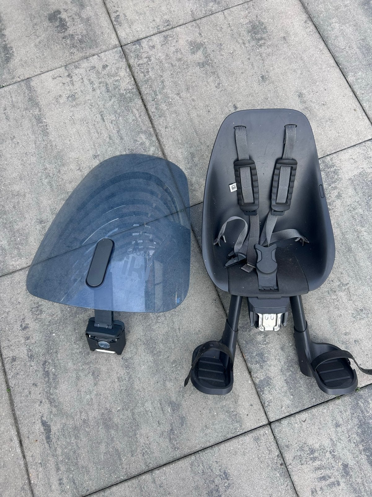 Urban Iki Fietsstoel met Windscherm - Voorzitje, Ophalen of Verzenden, Gebruikt, Voetsteuntjes, Voorzitje