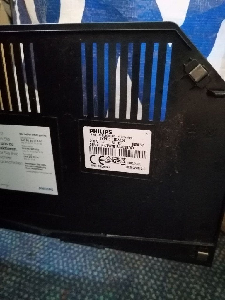 Philips HD8824 Koffiemachine (voor onderdelen of reparatie), Ophalen of Verzenden, Gebruikt, Koffiemachine, Stoompijpje