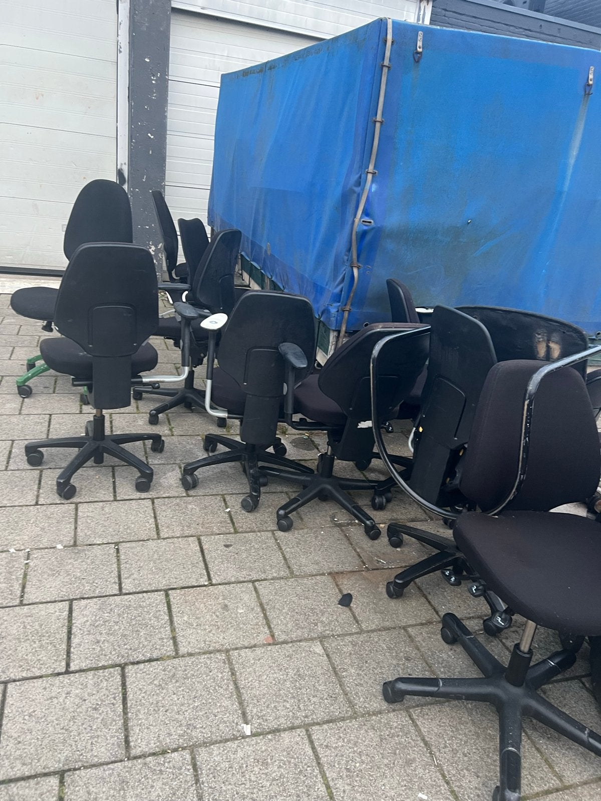 Partij gebruikte bureaustoelen - Zwart, Ophalen, Gebruikt, Zwart, Bureaustoel