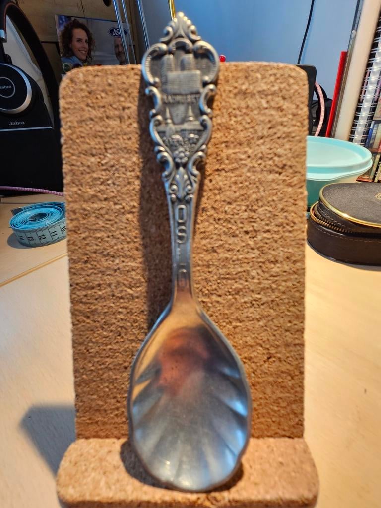 Noorse tinnen suikerschep uit Oslo, 14 cm, Antiek en Kunst, Ophalen of Verzenden