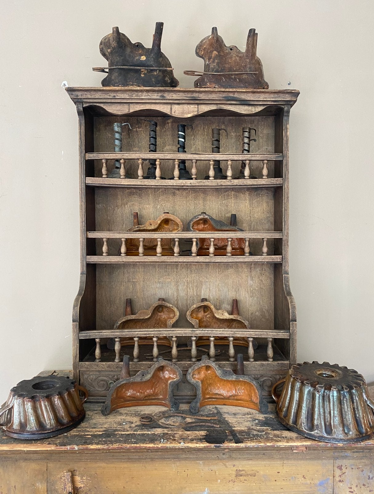 Frans antiek paté vormen, bakvormen, Antiek en Kunst, Ophalen of Verzenden