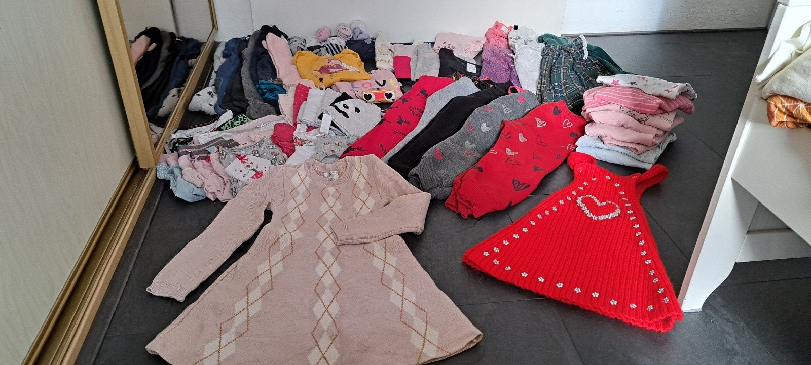 Grote partij kinderkleding: jurkjes, broeken, ondergoed, Ophalen of Verzenden, Gebruikt, Diverse merken, Meisje