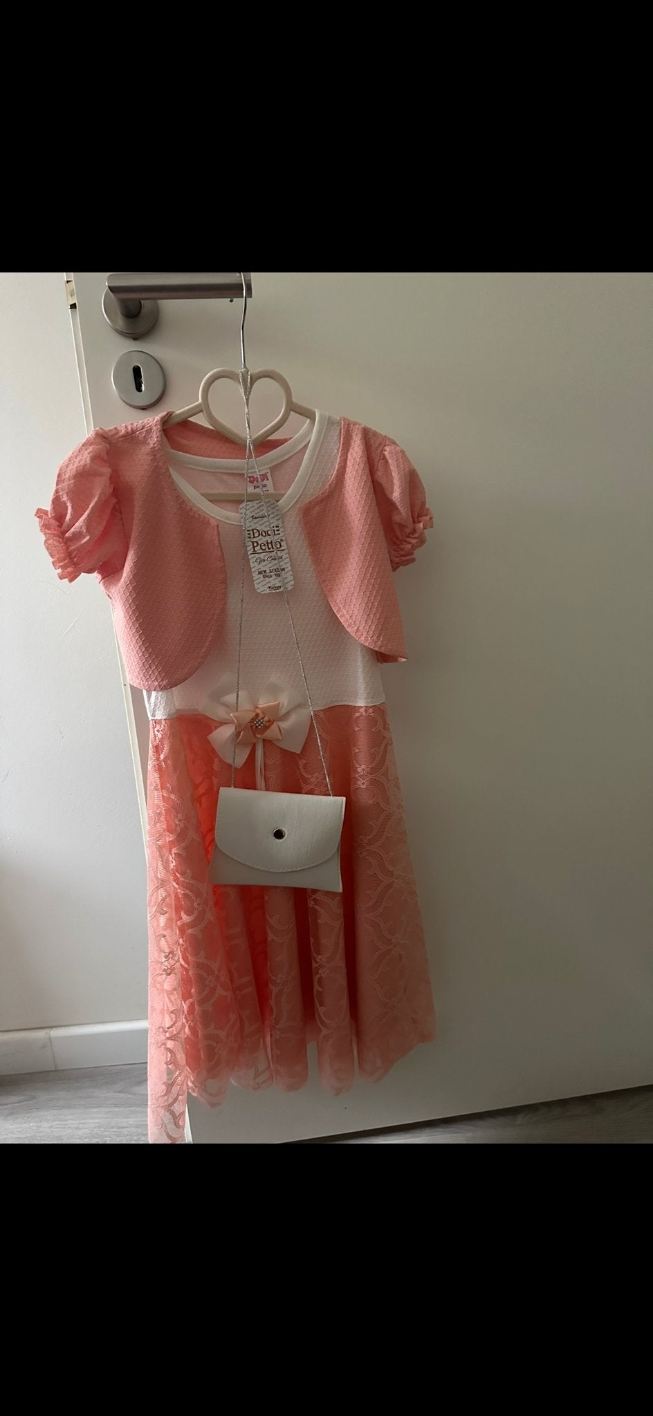 Feestjurk roze met bolero en tasje - Dodi Petto 9 jaar, Kinderen en Baby's, Ophalen of Verzenden, Nieuw, Meisje