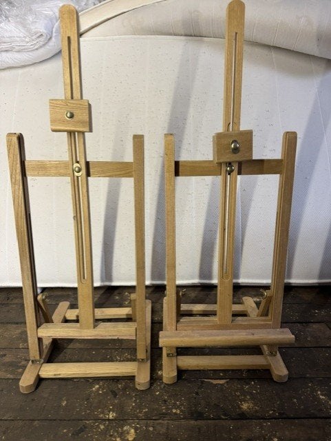 2 stuks tafel schilders ezels van beukenhout, Ophalen, Gebruikt, Ezel