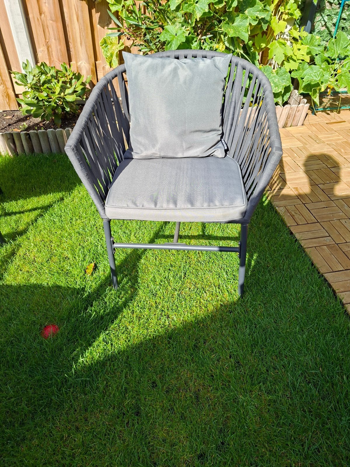 4 zo goed als nieuwe tuinstoelen, Tuin en Terras, Ophalen, Zo goed als nieuw, Metaal
