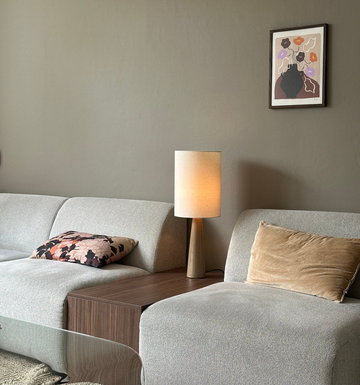 WOOOD Freeke salontafel / bijzettafel noten fineer bruin, Ophalen, Minder dan 50 cm, 50 tot 100 cm, Zo goed als nieuw