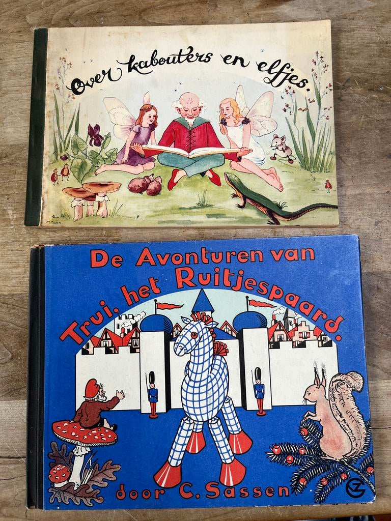 2 Vintage Kinderboeken: Kabouters & Elfjes, Ruitjespaard, Boeken, Ophalen of Verzenden, Gelezen