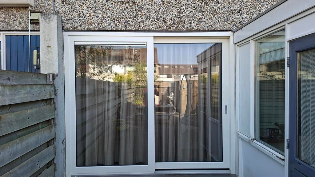 Kunststof Rehau Schuifpui HS 300 met hr glas., Ophalen, Kunststof, 225 cm of meer, Schuifpui