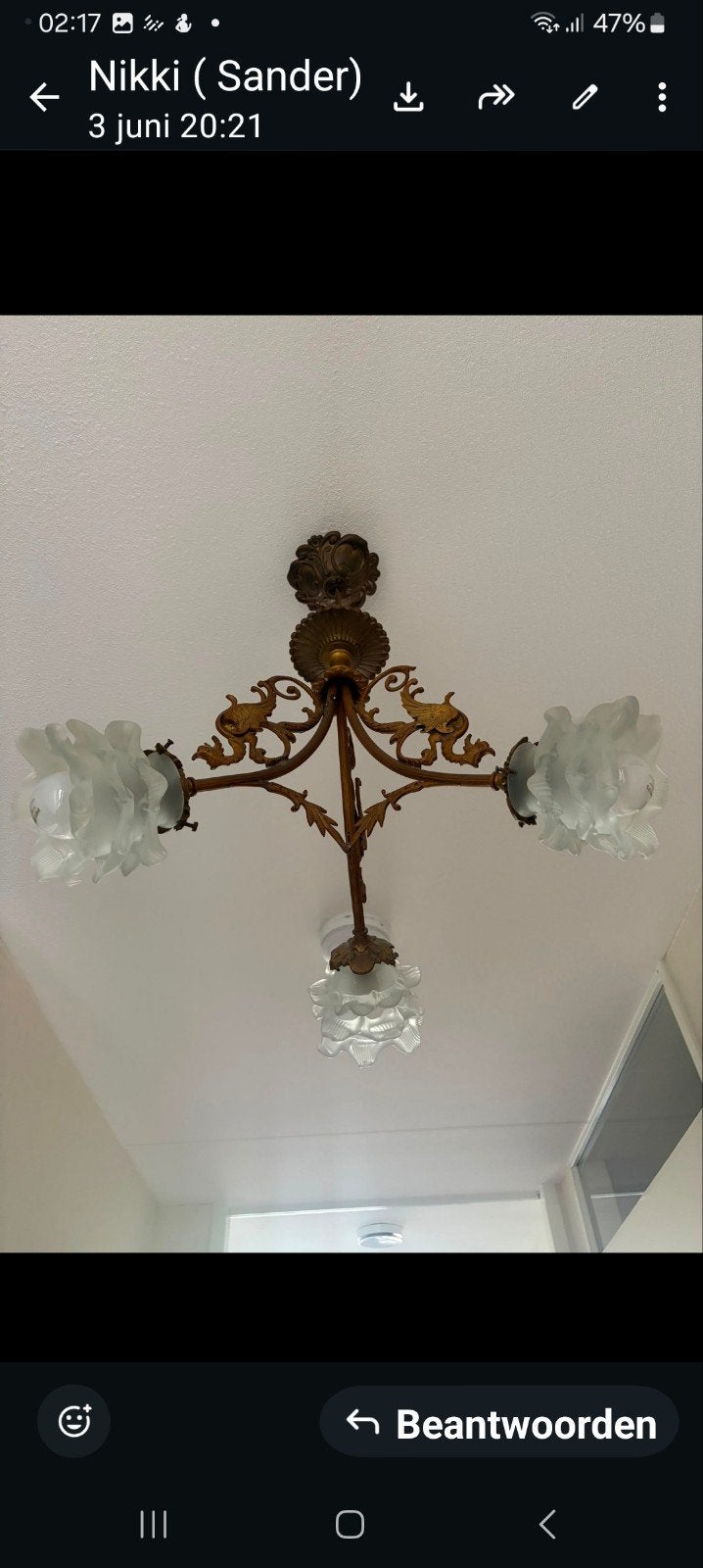 Hanglamp., Antiek en Kunst, Antiek | Lampen, Ophalen of Verzenden
