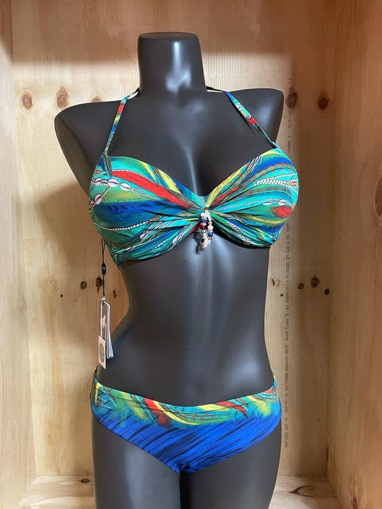 Magistral halter bikini maat 38b met Swarovski, Verzenden, Nieuw, Blauw, Bikini