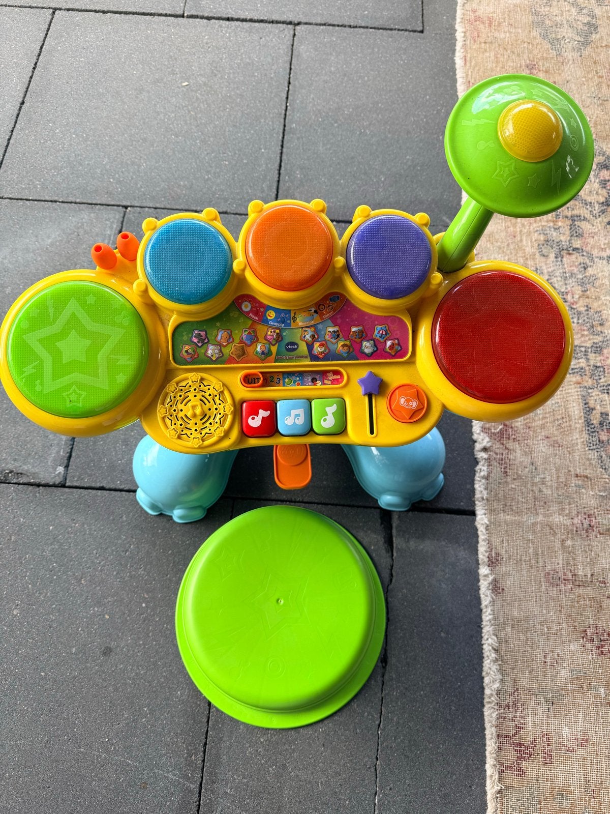 VTech Baby Muziek Drumstel met Krukje, Kinderen en Baby's, Speelgoed | Overig, Ophalen, Gebruikt, Jongen of Meisje