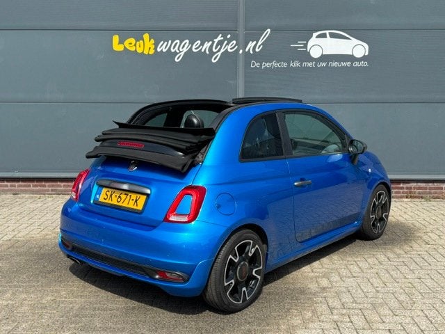 Fiat 500 C 0.9 Turbo Sport Cabrio *navi *carplay *climate, Auto's, Gebruikt, Cabriolet, Leder en Stof, Origineel Nederlands