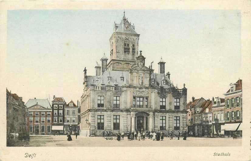 380-412-039 Delft Stadhuis, Verzenden, Voor 1920, Zuid-Holland
