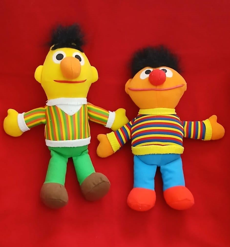 Bert en Ernie knuffels, merk Tyco, Ophalen of Verzenden, Gebruikt