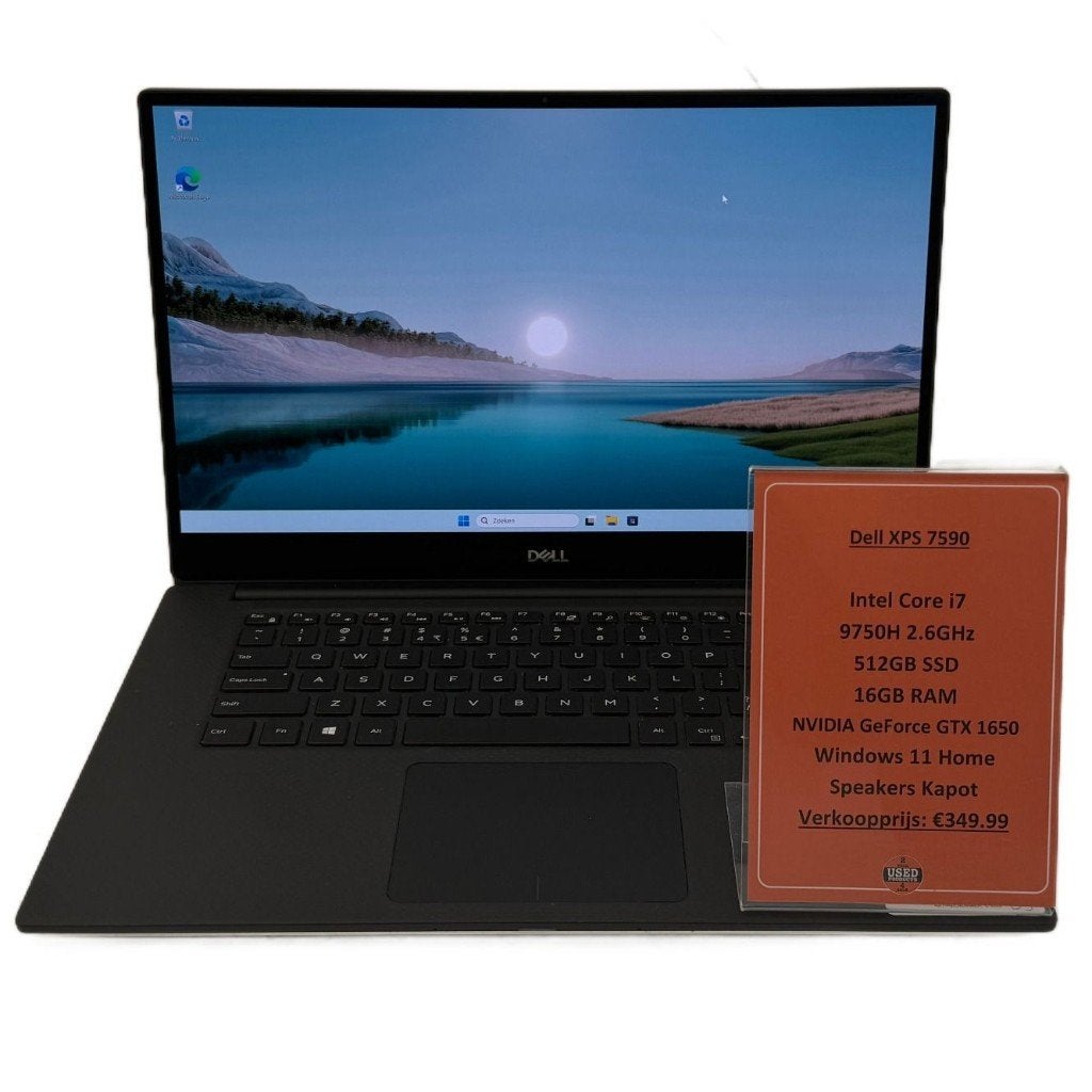 Dell XPS 15 7590 Laptop | Speakers stuk | i7 16GB 512GB, Computers en Software, Windows Laptops, Met videokaart, 2 tot 3 Ghz, Dordrecht@usedproducts.nl
