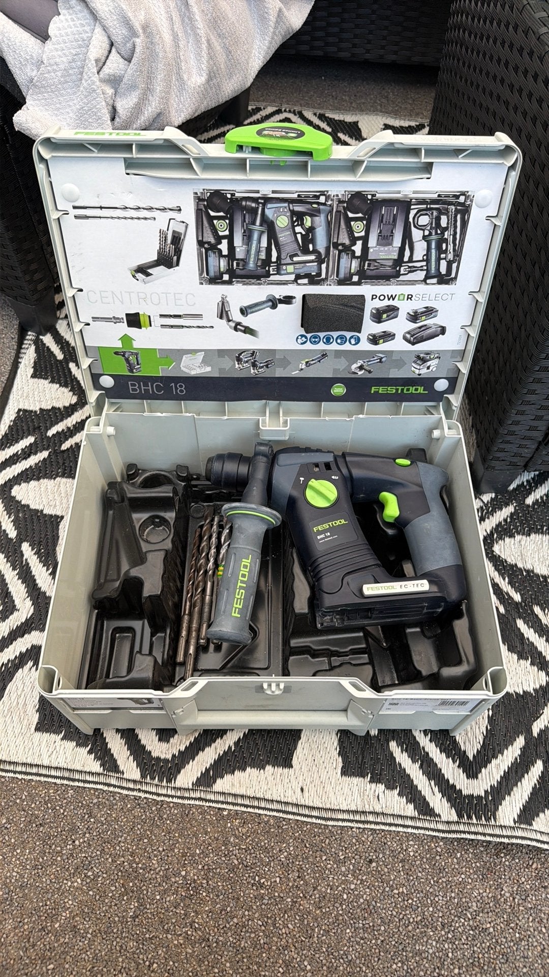 Festool BHC 18 Accu Boorhamer SDS-Plus 18V Systainer, Boor- en/of Breekhamer, Variabele snelheid, Ophalen of Verzenden, Zo goed als nieuw