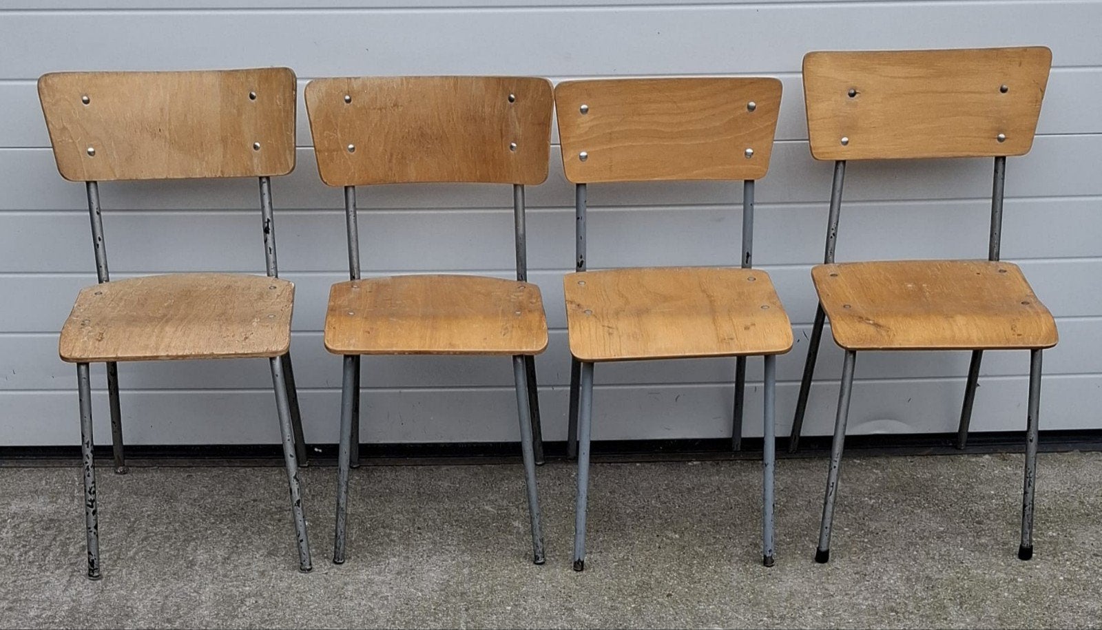 22 x Mix schoolstoelen vintage kantine stoelen retro cafe, Ophalen of Verzenden, Zo goed als nieuw, Vijf, Zes of meer stoelen
