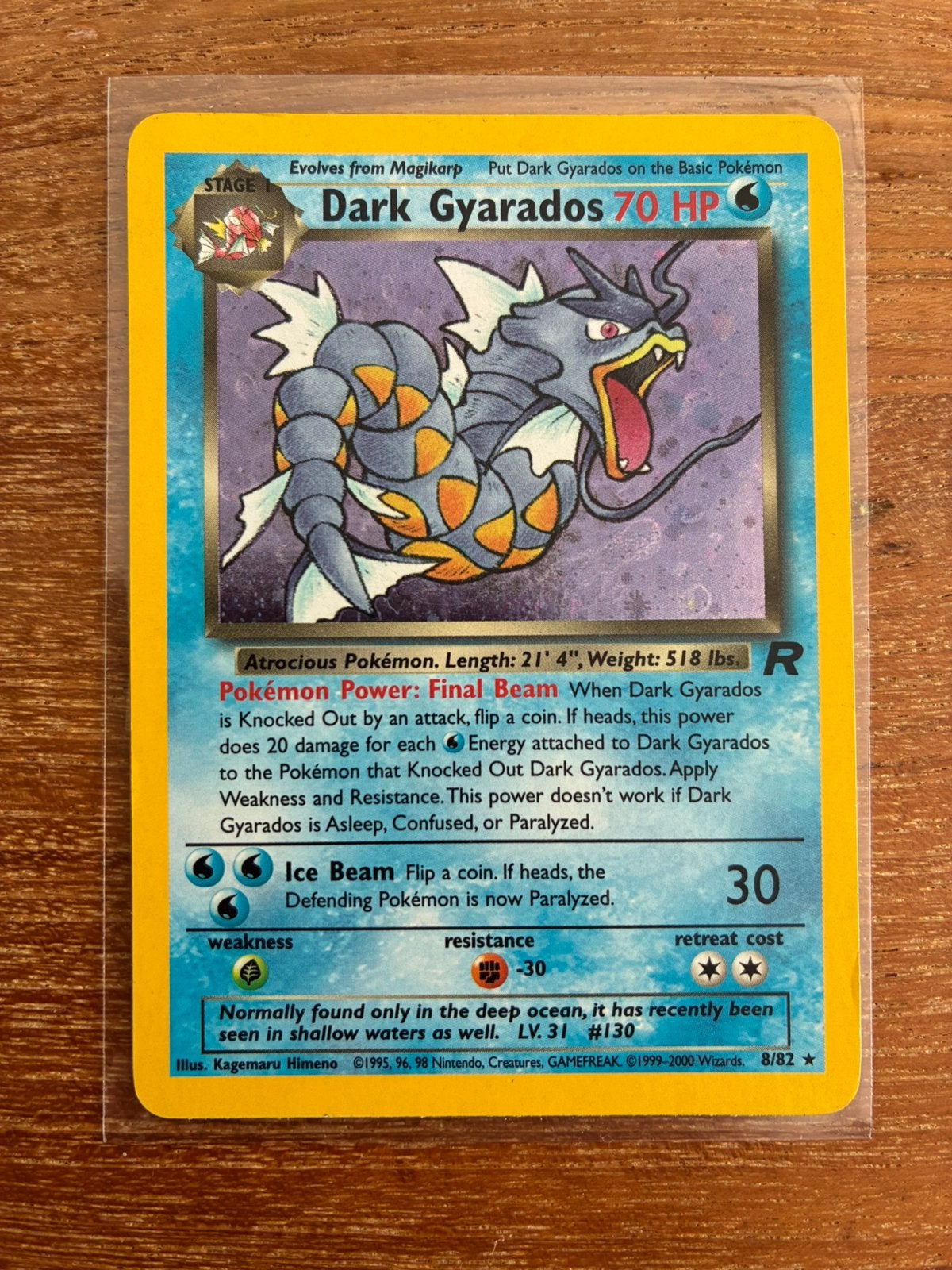 Dark Gyarados Team Rocket Holo, Ophalen, Zo goed als nieuw, Losse kaart, Foil