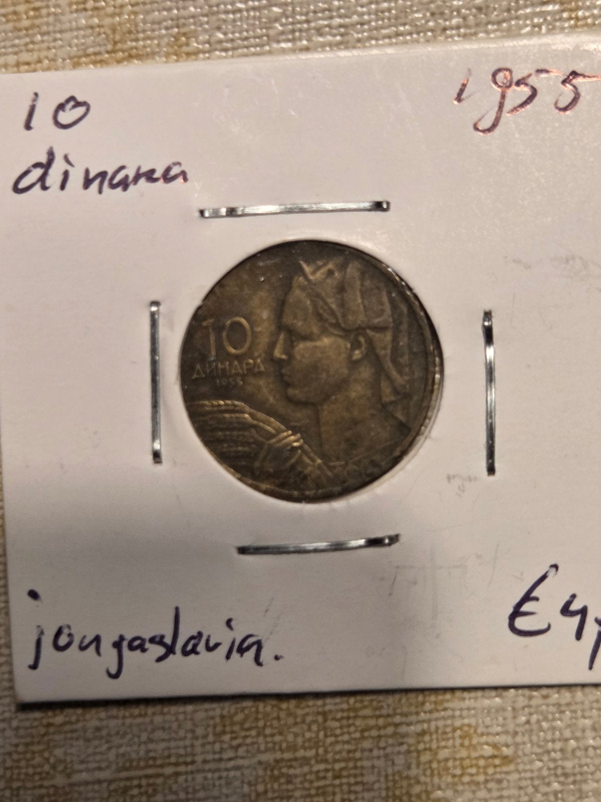 Joegoslavië 10 Dinara munt 1955, Postzegels en Munten, Munten | Europa | Niet-Euromunten, Ophalen of Verzenden, Joegoslavië, Losse munt