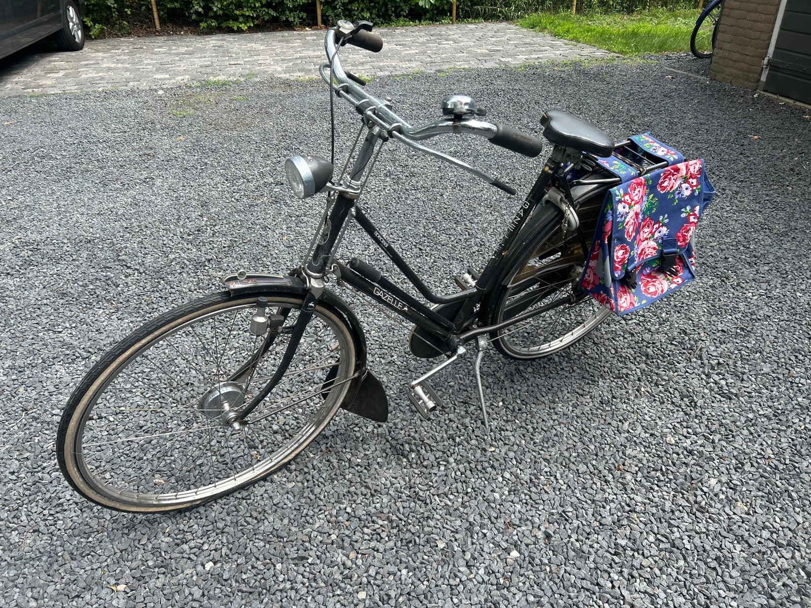 Retro Gazelle speciaal omafiets met fietstassen, Fietsen en Brommers, Terugtraprem, Ophalen of Verzenden, 50 tot 53 cm, Gazelle