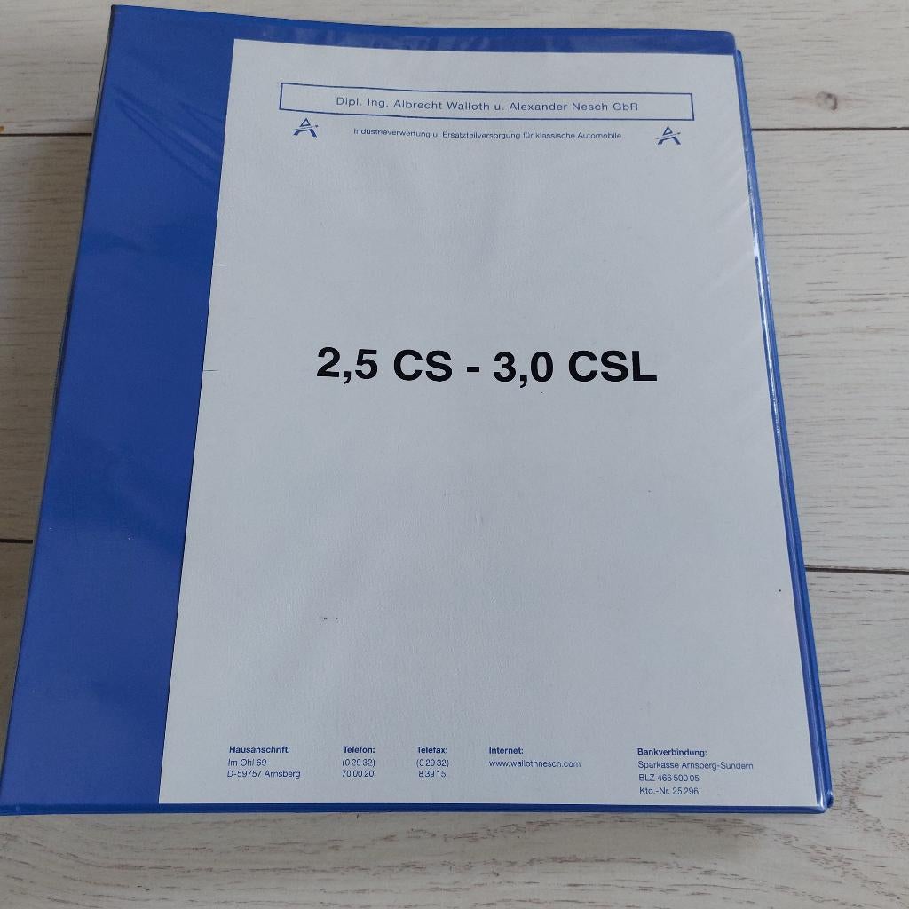 Onderdelen boek BMW E3 -  E9, Ophalen of Verzenden