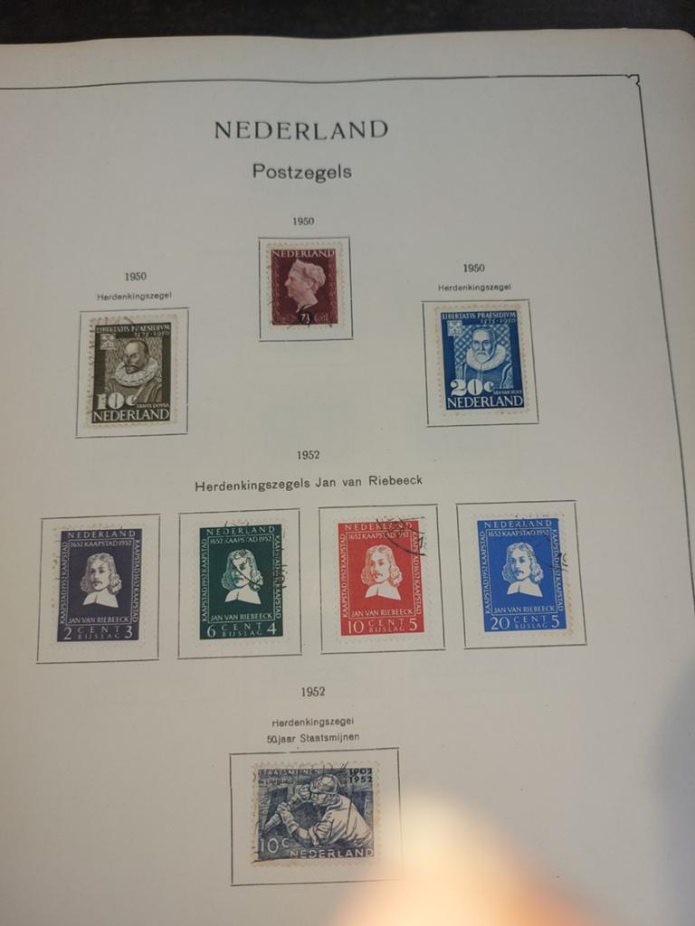 Nederlandse Postzegels: Herdenkingszegels 1950-1952, Postzegels en Munten, Ophalen of Verzenden, Na 1940, Gestempeld
