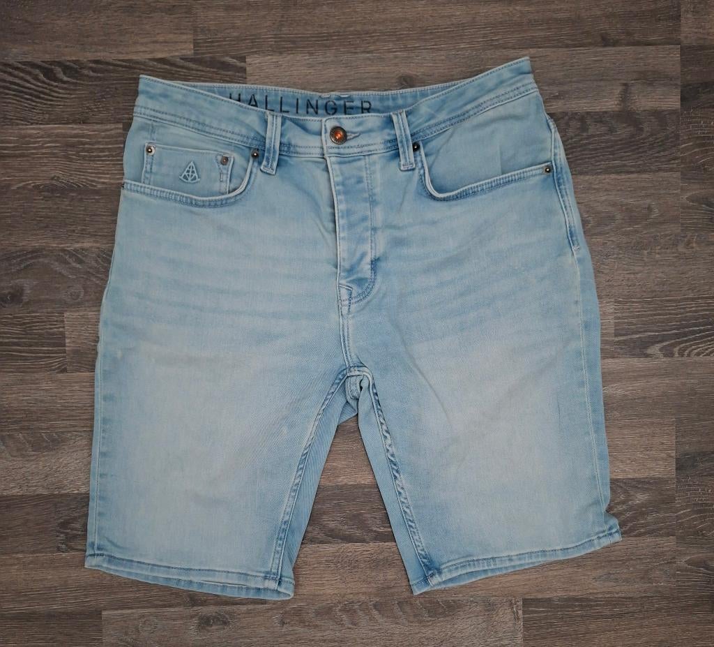 Z.g.a.n! Jeans korte broek heren, merk Hallinger, Blauw, Hallinger, W32 (confectie 46) of kleiner, Ophalen of Verzenden
