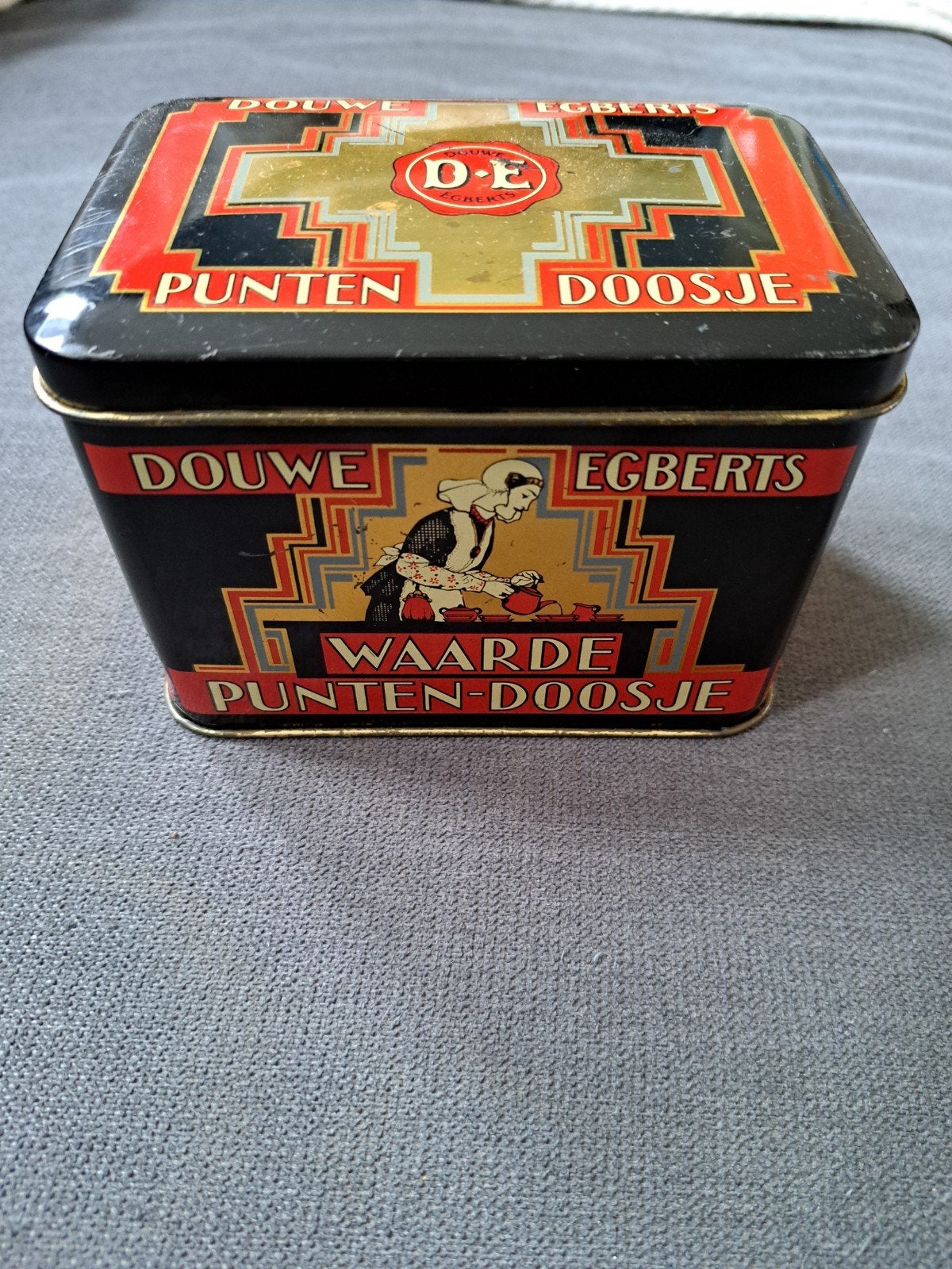 Vintage Douwe Egberts Waarde Punten Doosje, Verzamelen, Blikken, Ophalen of Verzenden, Gebruikt, Overige, Douwe Egberts