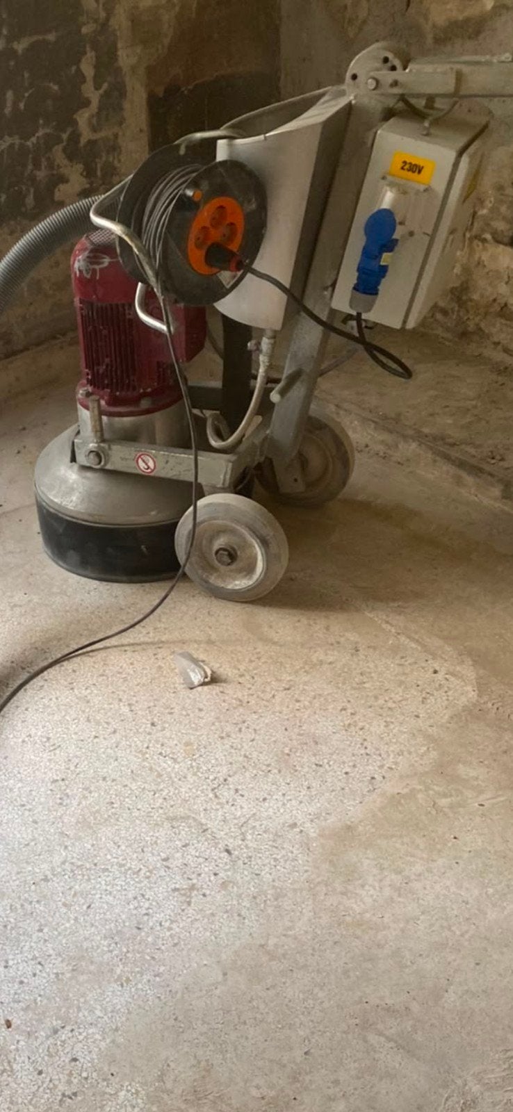 diamatic  betonschuurmachine met nieuwe set diamant., Ophalen of Verzenden, Zo goed als nieuw, 1200 watt of meer, Overige typen