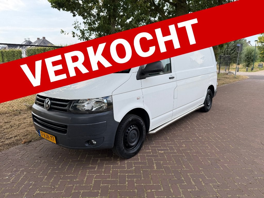 Volkswagen Transporter T5 2.0 L2H1 MARGE 2010 AIRCO 102PK, Auto's, Voorwielaandrijving, Stof, Zwart, 4 cilinders