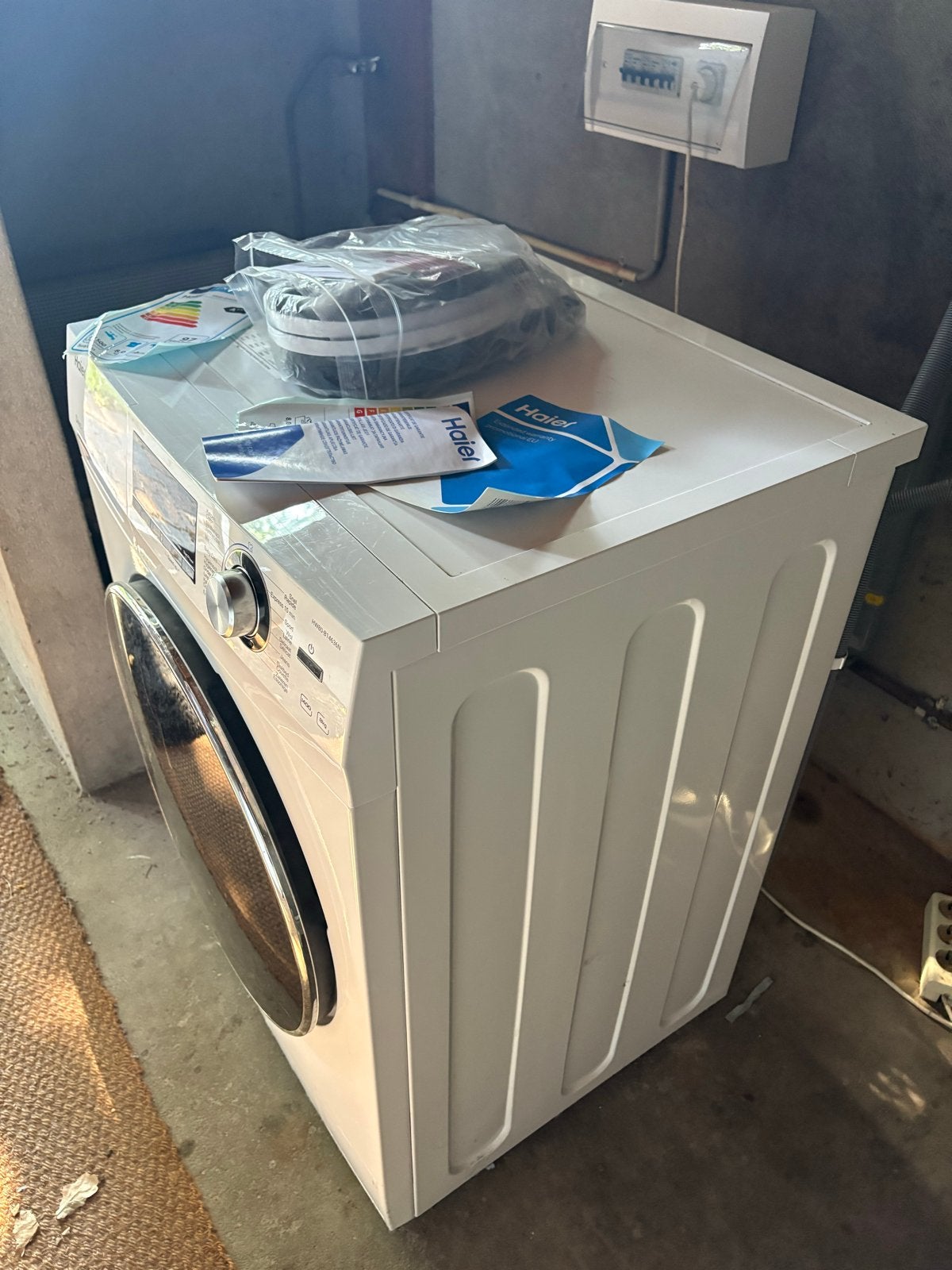 Haier HW80-B14636N Wasmachine - 8kg, A+++, Direct Motion, Witgoed en Apparatuur, Wasmachines, Gebruikt, Voorlader, 8 tot 10 kg