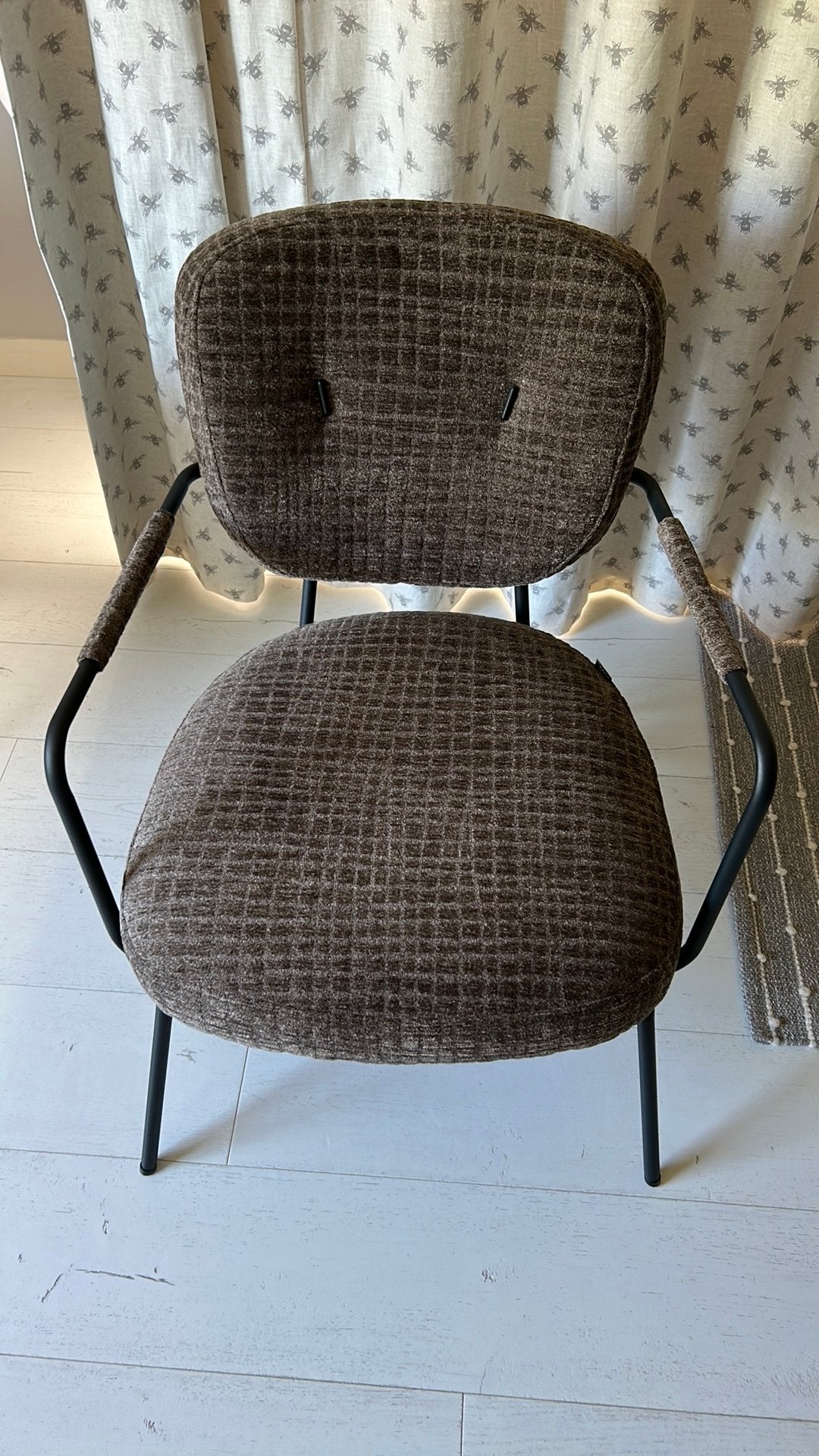 June fauteuil wave stof bruin, Ophalen, Bruin, Nieuw, Eén