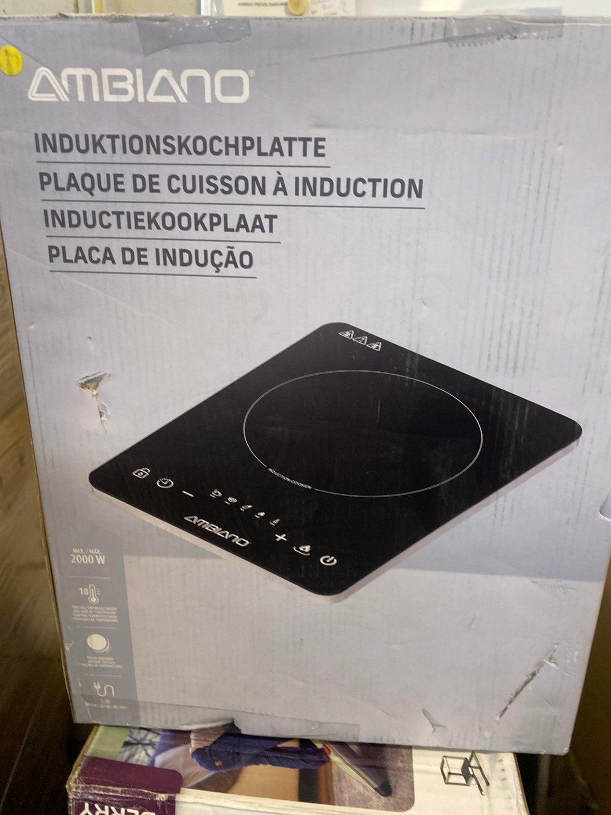 AMBIAANO Inductiekookplaat - Nieuw in doos, Witgoed en Apparatuur, Kookplaten, -, -, Nieuw, 3 kookzones of minder