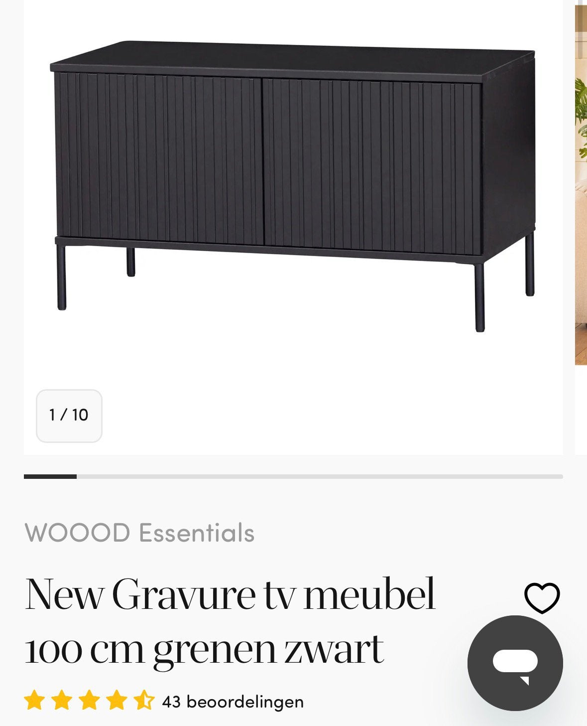 WOOOD New Gravure TV meubel - nieuw in doos, Huis en Inrichting, Ophalen of Verzenden, Nieuw, 25 tot 50 cm, Minder dan 100 cm