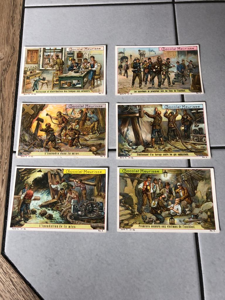 Chocolat Meurisse - Mijnwerkers serie X (6 kaarten), Ophalen, Overige typen