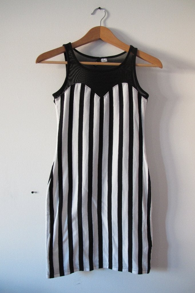 Striped lace dress (H&M), H&M, Zwart, Nieuw, Ophalen of Verzenden