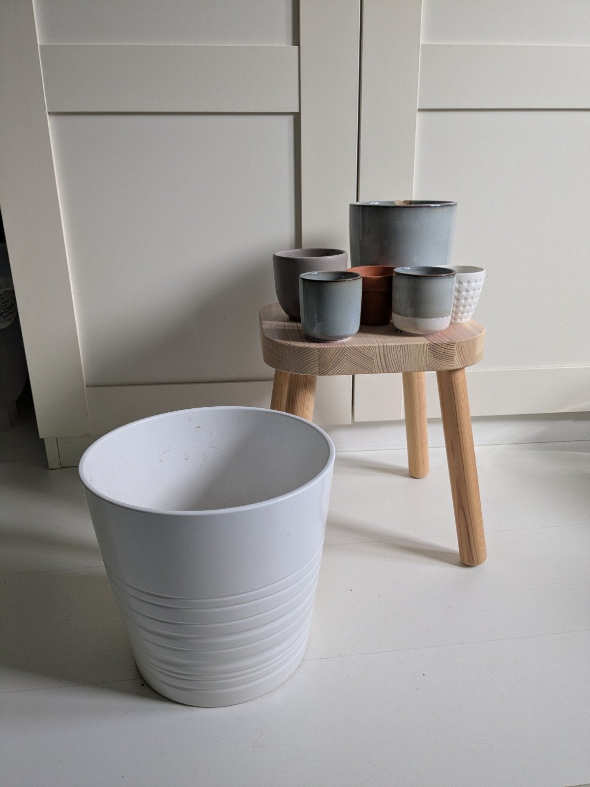 Collectie blauw-witte bloempotten, Tuin en Terras, Ophalen, Rond, Binnen, Zo goed als nieuw