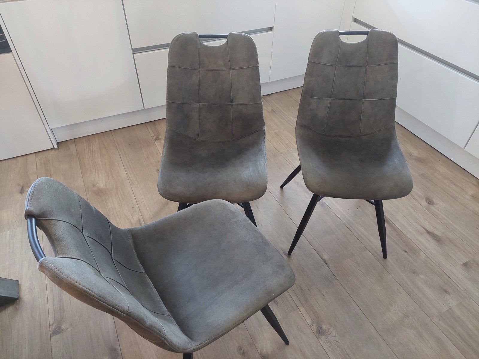 Set van 3 eetkamerstoelen - olijfgroen - HACO (Roady), Ophalen, Gebruikt, Overige kleuren, Drie