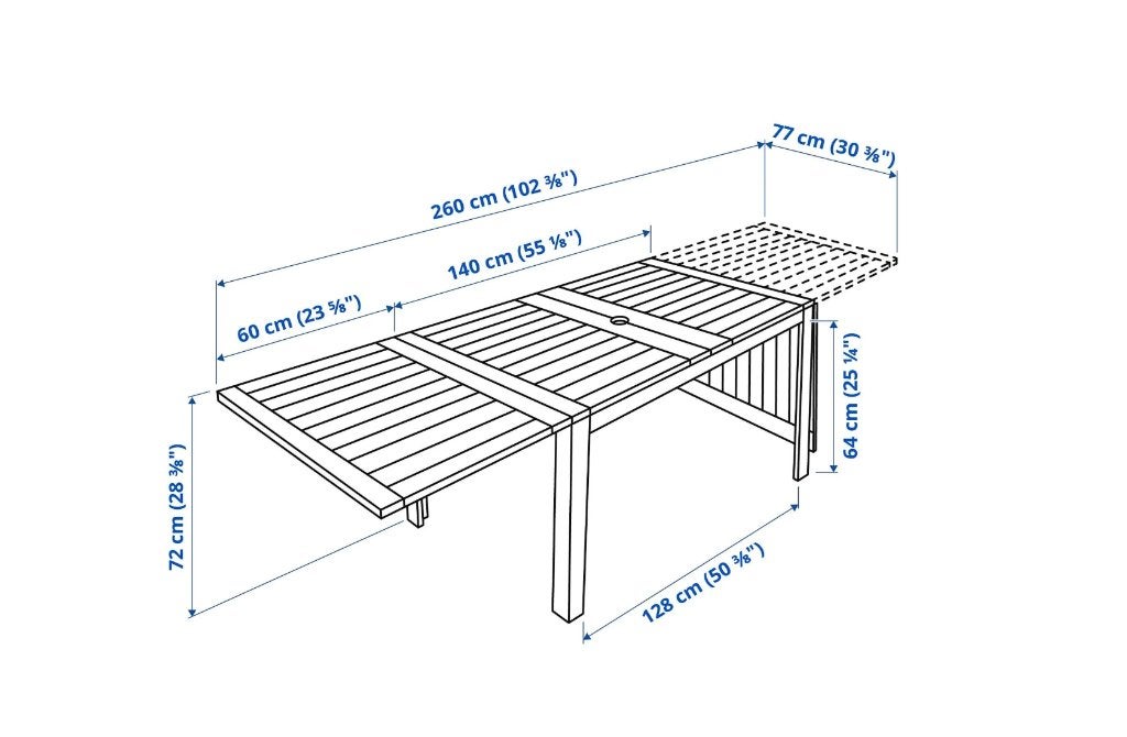 Foto 7 van IKEA ÄPPLARÖ inklapbare tuintafel met 2 stoelen