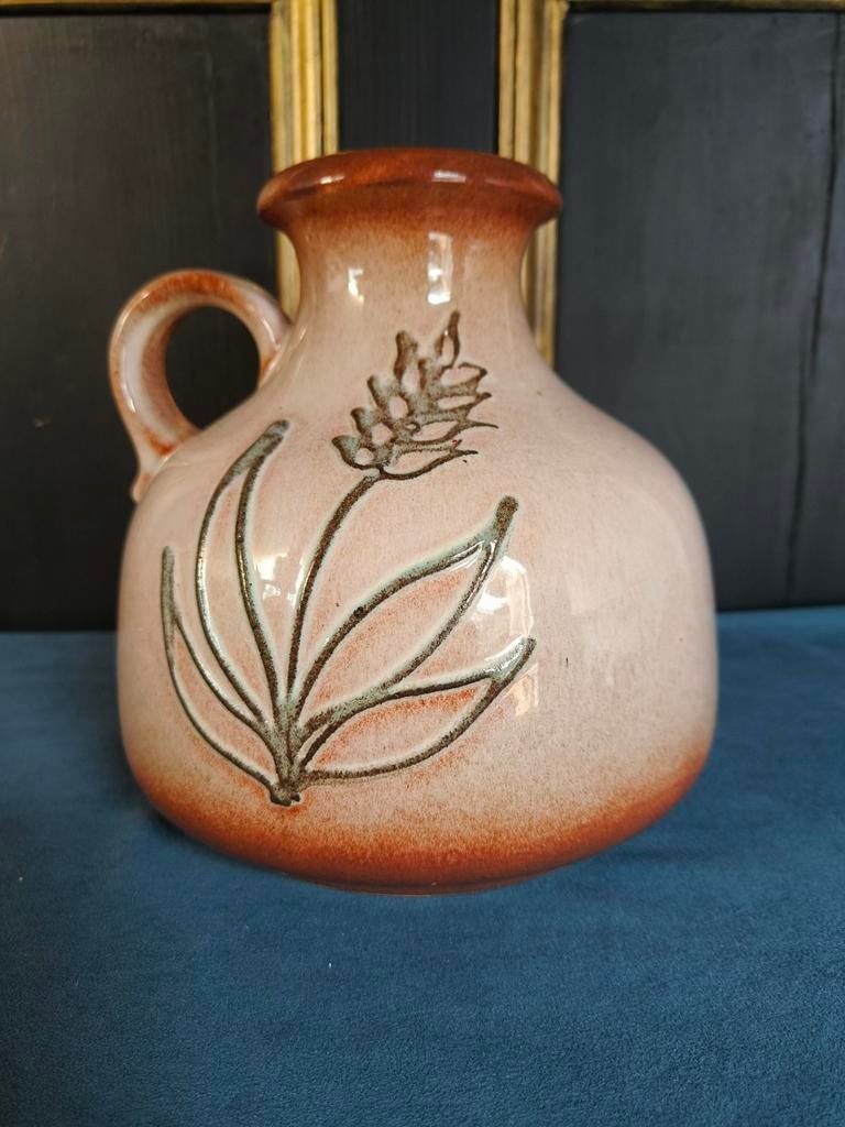 West Germany vaas met takken/bloemen gedecoreerd, Ophalen of Verzenden
