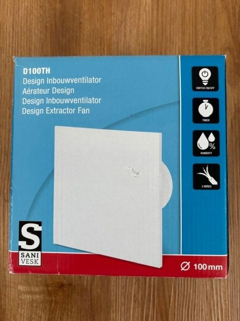 Complete bijna nieuwe Sanivesk ventilator timer/vochtsensor, Ophalen of Verzenden, Nieuw, Ventilator