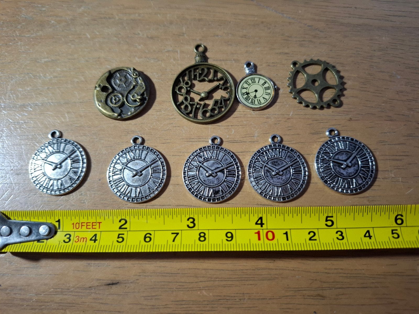 9 stuks klok hangers bedels voor sieraden maken, Overige merken, Overige materialen, Nieuw, Ophalen of Verzenden