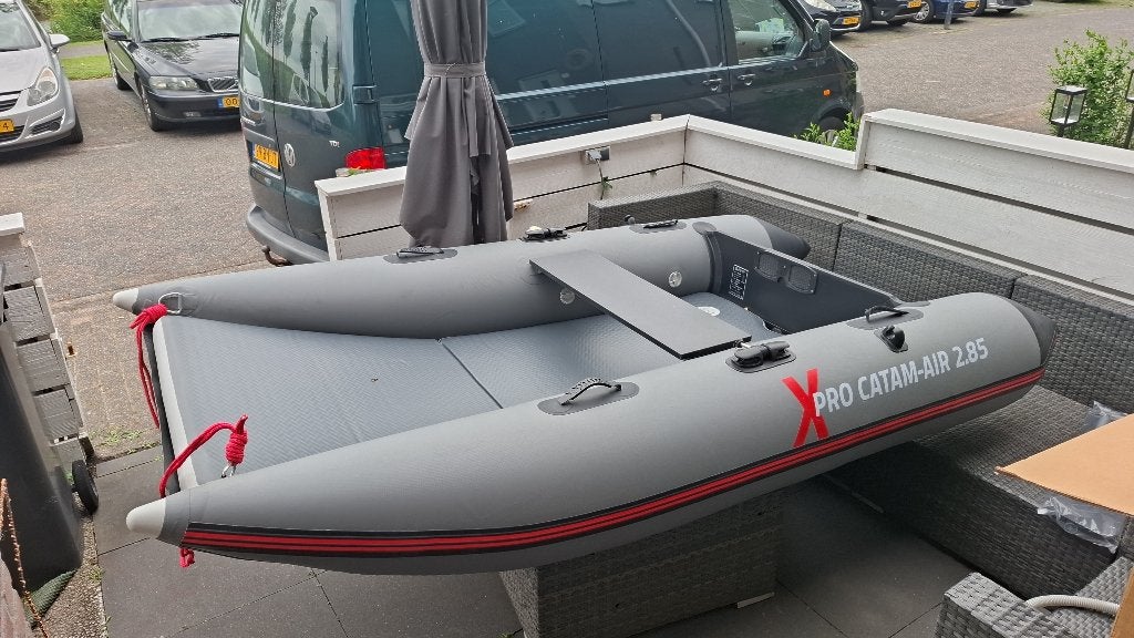 NIEUWE catamaran rubberboten ( nog 3 beschikbaar ), Watersport en Boten, Airdeck, Opbergtas, Nieuw, Buitenboordmotor