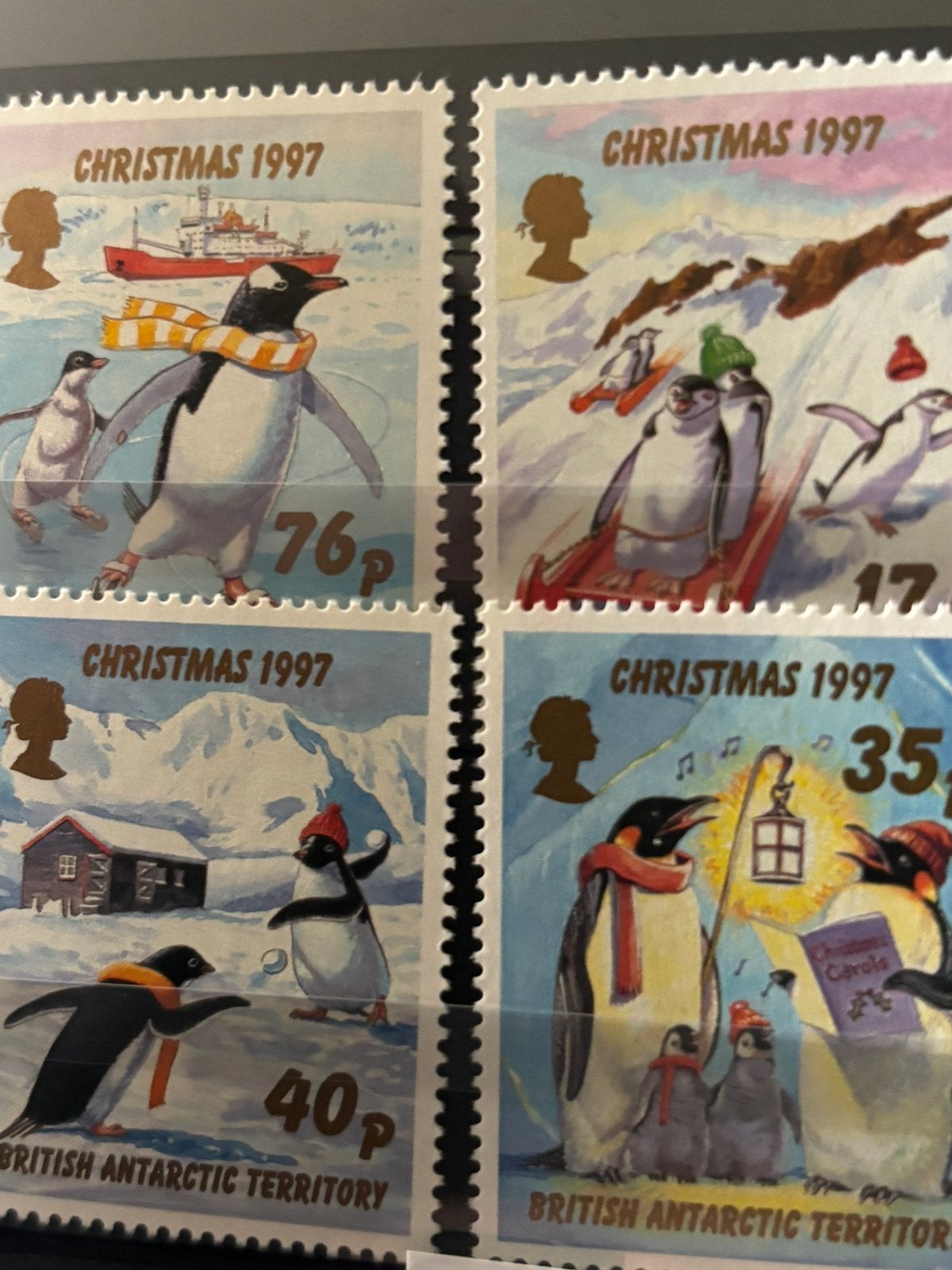Kerst, pinguïns, brits Antarctica 1997, Ophalen of Verzenden, Postfris