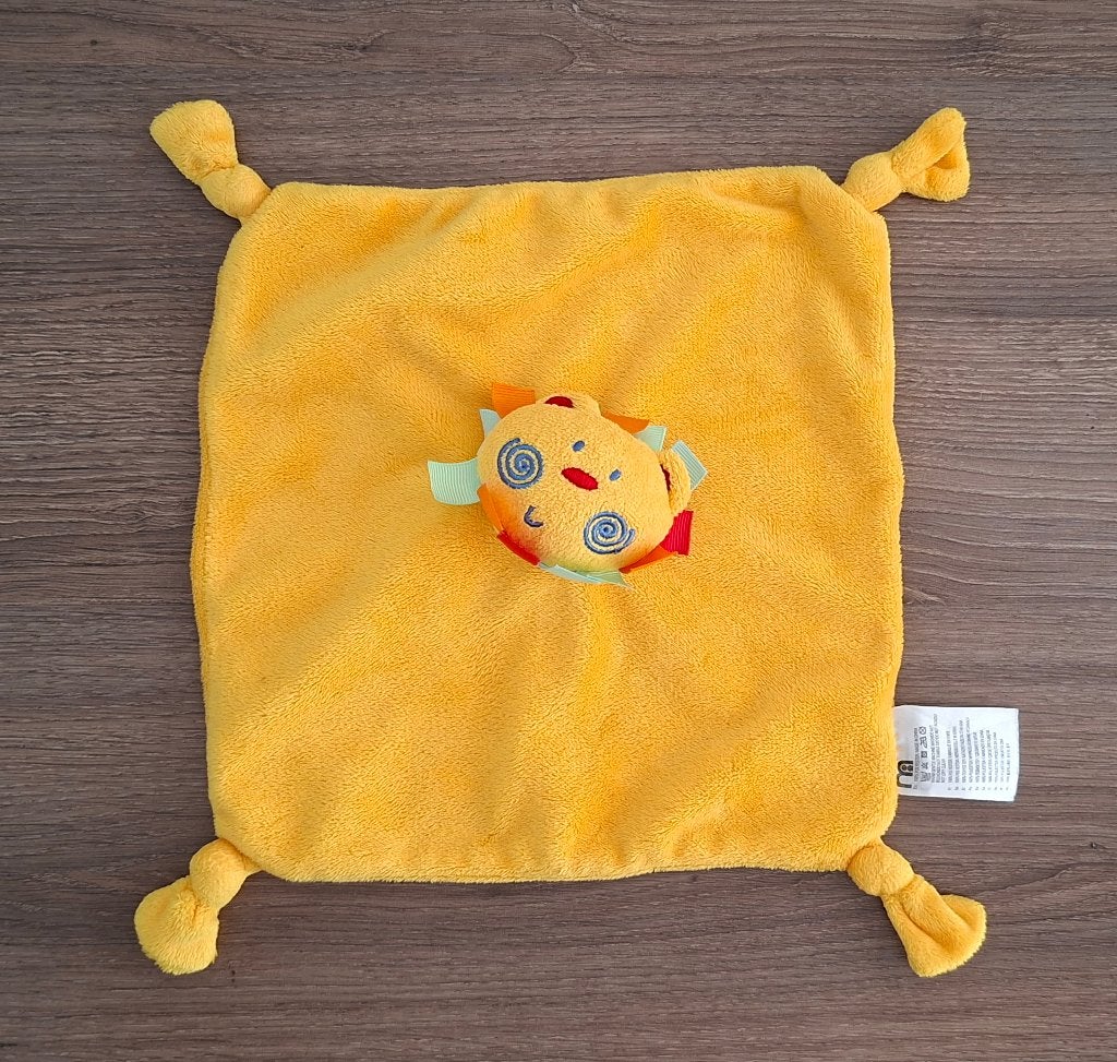 Knuffeldoekje, Knuffel van Mothercare, Gele Leeuw Geel, Overige merken, Geel, Ophalen of Verzenden, Zo goed als nieuw