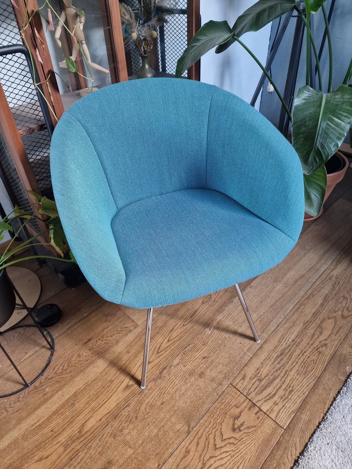 Richard Hutten voor Lensvelt Bucket design stoel turquoise, Ophalen, Zo goed als nieuw, Blauw, Eén